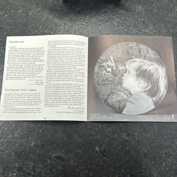 Edwin M. Knowles “Wonderment”Collectible Plate - Picture 4 of 5